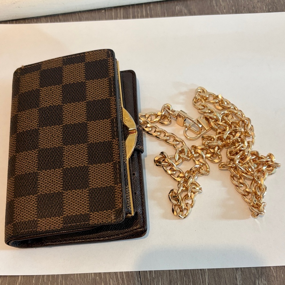 Authentic Louis Vuitton Damier Ebene French Purse Wallet - Picture 9 of 10